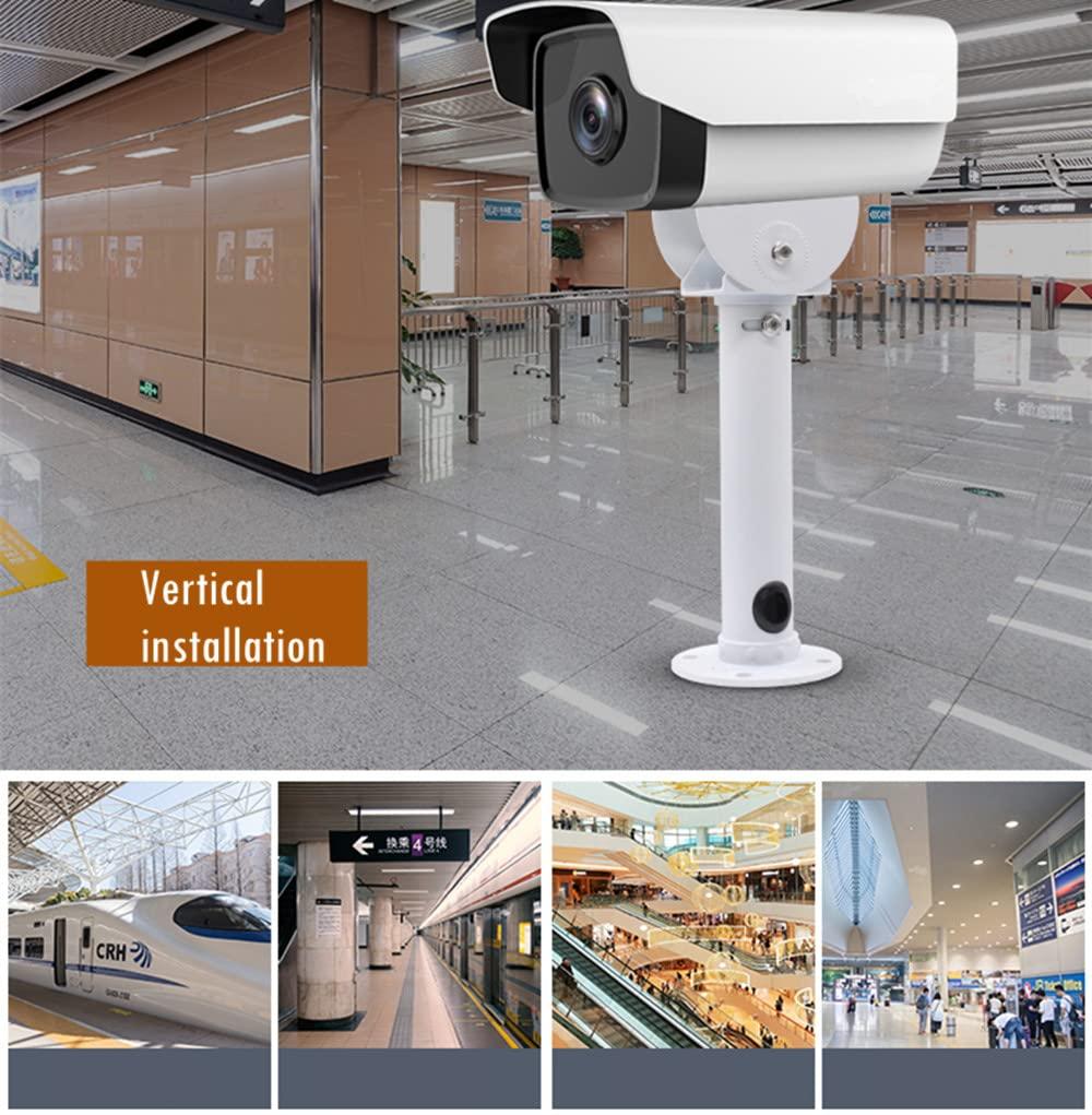 BeElion Heavy Duty Weatherproof Aluminum CCTV Camera Ceiling/Wall Mount Bracket - Universal for Dome/IP/Bullet Cameras, Beige, 9.8" Length, 180 Tilt Adjustment