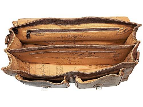 Scully Scully Aero Squadron Leather Front Flap Workbag Laptop Briefcase Brown