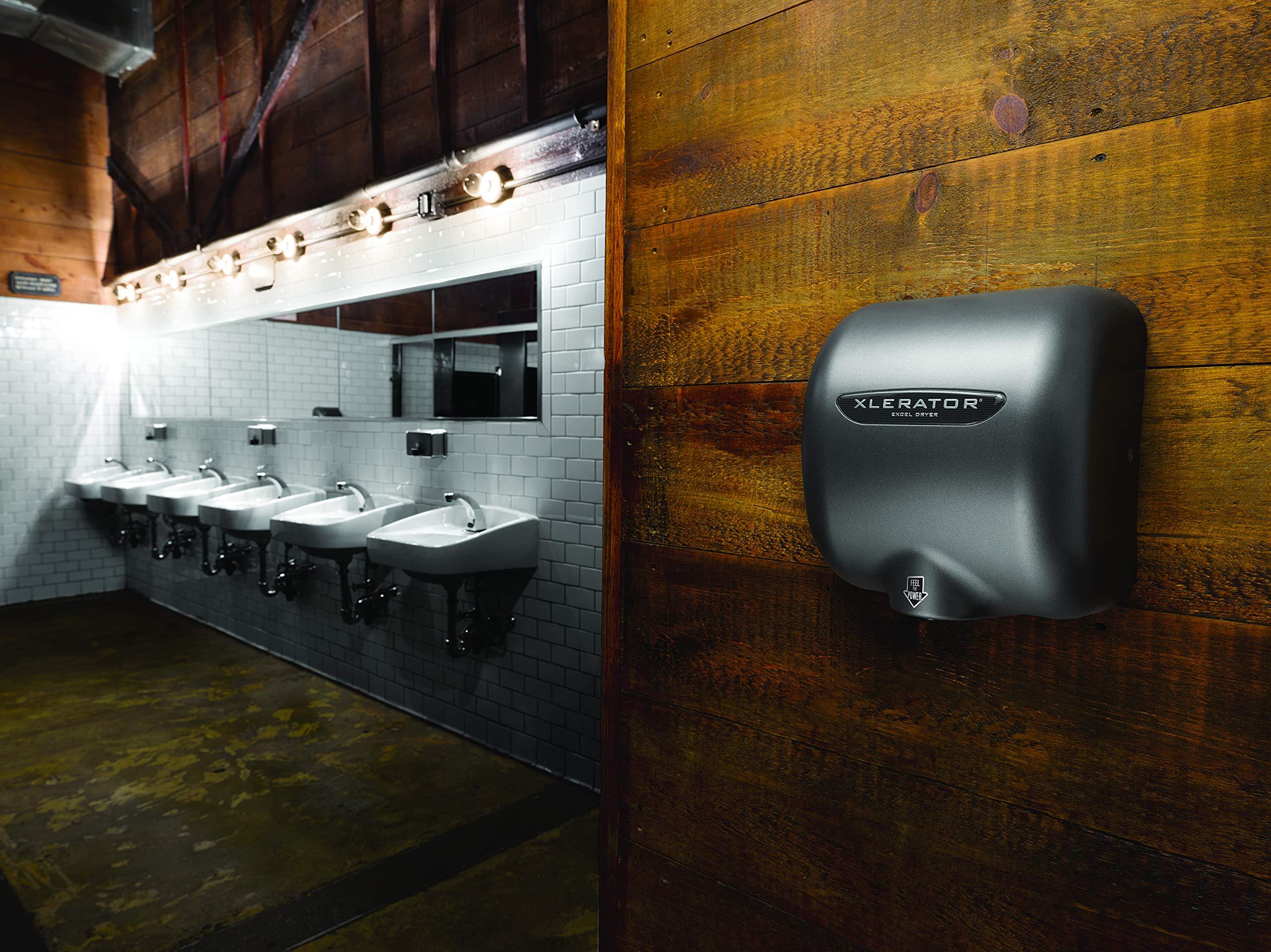 XLERATOR XLERATOR XL-GR Automatic High Speed Hand Dryer with Graphite Cover and 1.1 Noise Reduction Nozzle, 12.5 A, 110/120 V
