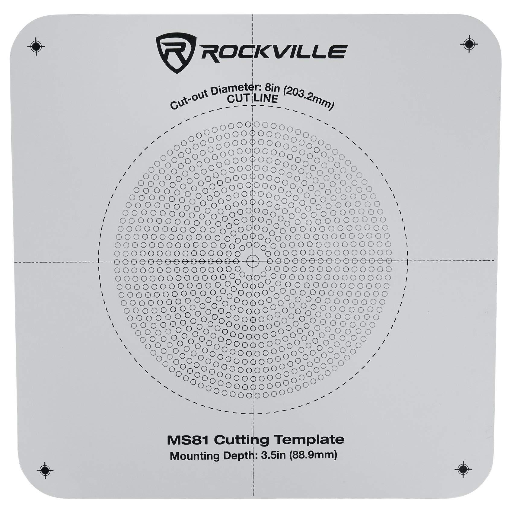 Rockville Rockville RCS350-6 350 Watt 6 Zone 70v Commercial/Restaurant Amplifier/Bluetooth Bundle with (36) MS81 Metal 8" 70v Commercial Background Music PA Ceiling Speakers