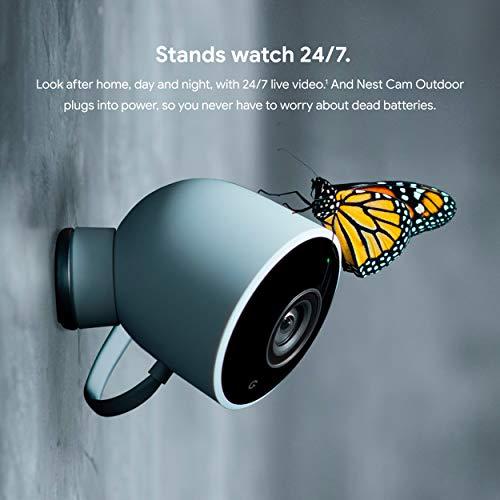 Google Google Nest Cam Outdoor - 1st Generation - Weatherproof Camera - Surveillance Camera with Night Vision - Control with Your Phone