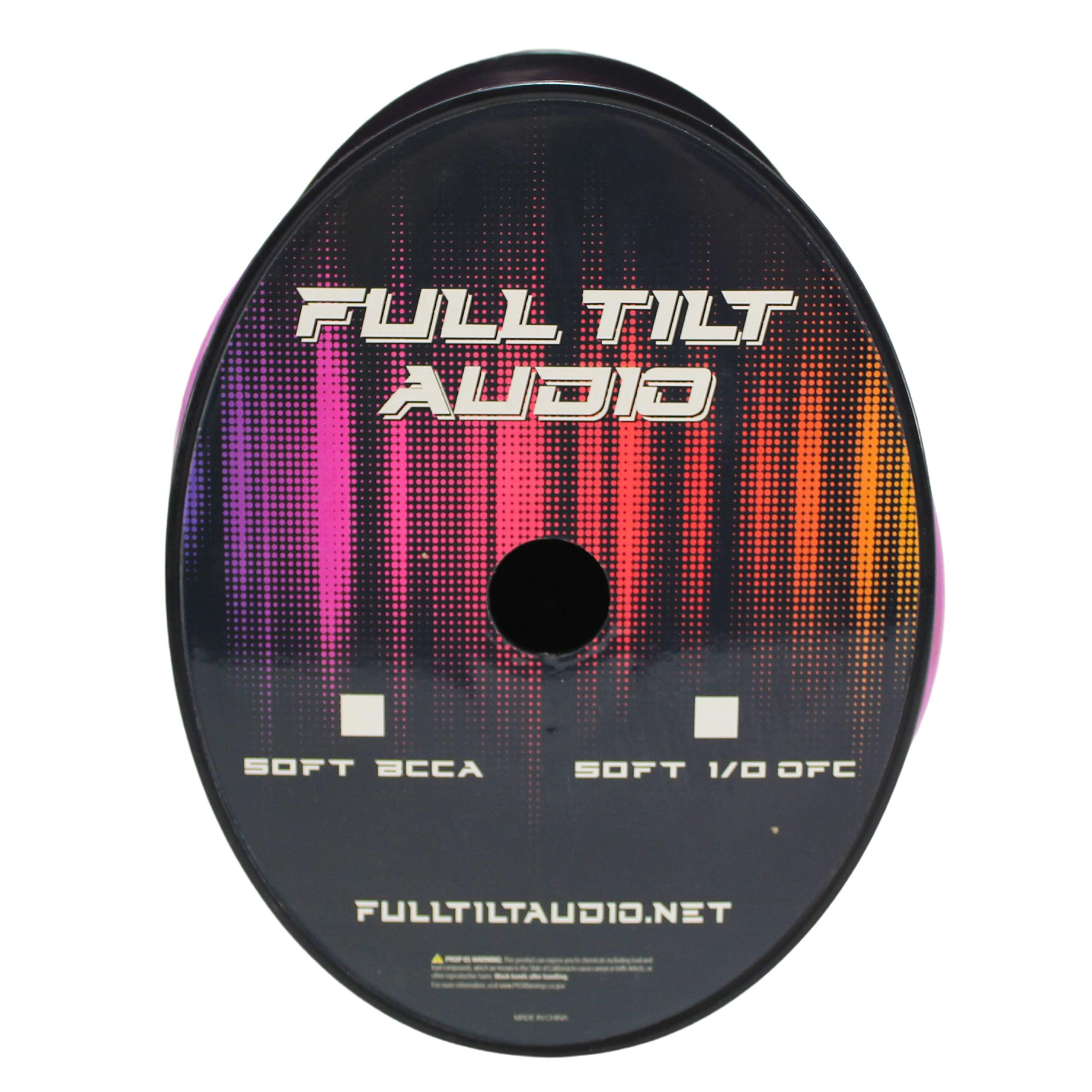 Full Tilt Audio Full Tilt Audio 1/0 Gauge Tinned Oxygen Free Copper Power/Ground Wire Pink Lot (5 Foot Coil)