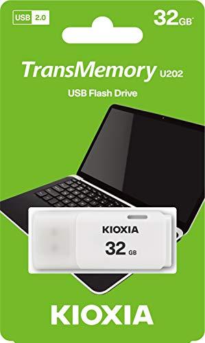 Kioxia Kioxia USB Flash Drive 32GB USB 2.0 TransMemory U202 LU202W032GG4 White