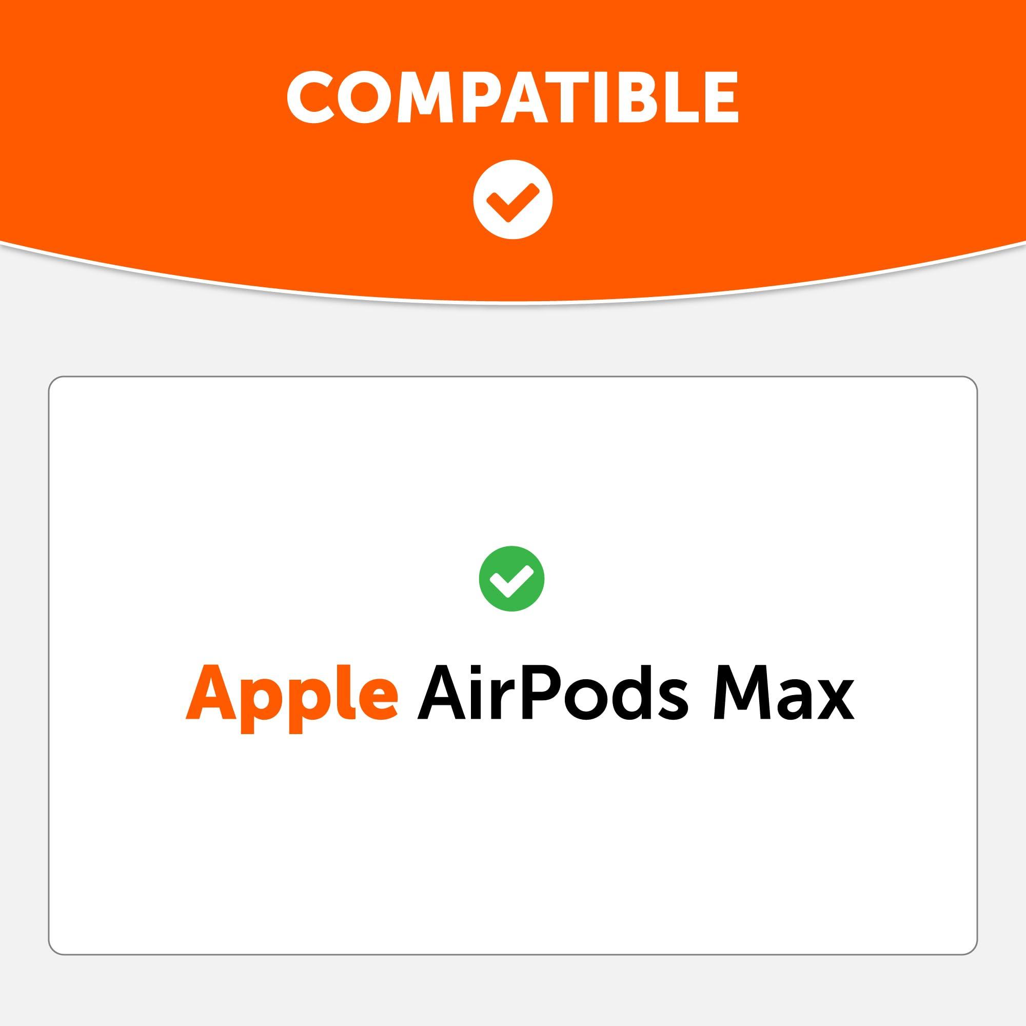 WC WC ShellZ Max - Protective Headphone Exterior Shell Covers for Airpods Max Made by Wicked Cushions | Made with Premium Silicone | Orange Prism