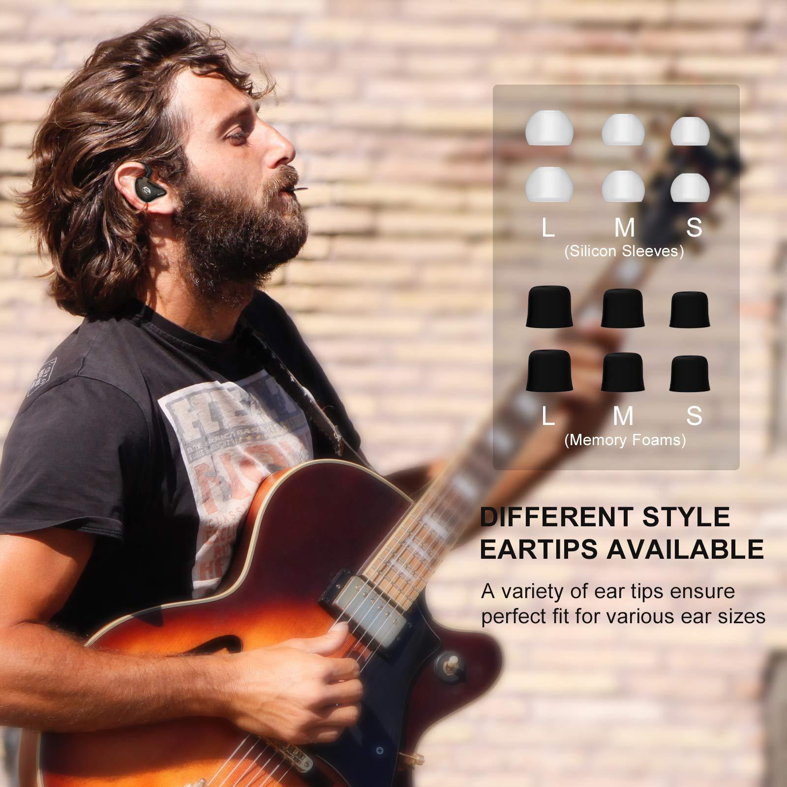 BASN BASN in Ear Monitor Headphones for Musicians, Bsinger 2nd Generation Sound Isolating Earphones with Dual Dynamic Drivers Detachable MMCX Cable (Brown)