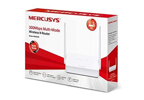 MERCUSYS Mercusys MW302R, 300 Mbps, Parental Controls, All-in-one( Router, Access Point, Range Extender, WISP) Modes, Easy Setup with Mobile App, Wireless N Router