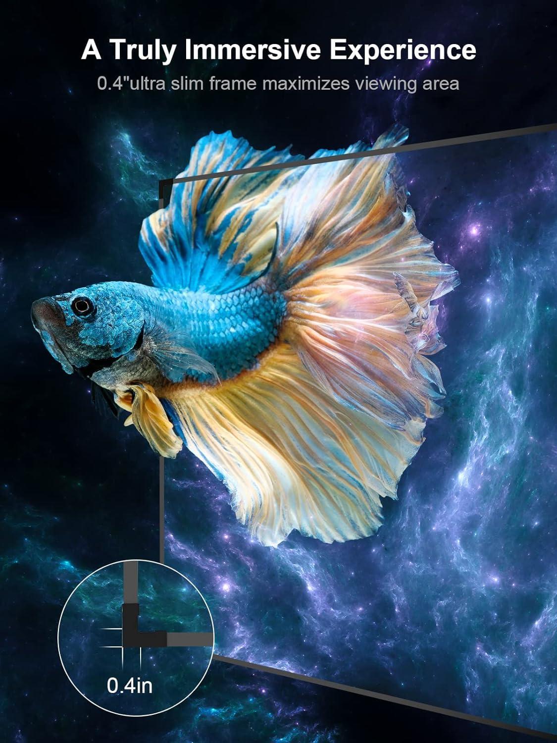 AWOL VISION AWOL VISION 180-inch Projector Screen Fixed Frame, 1.3 dB Peak Gain, The Perfect Combo with LTV-2500, 80% Picture Quality Improved, 4K / 8K Ultra HD, Active 3D Wall Mount Projector Screen, MW-180