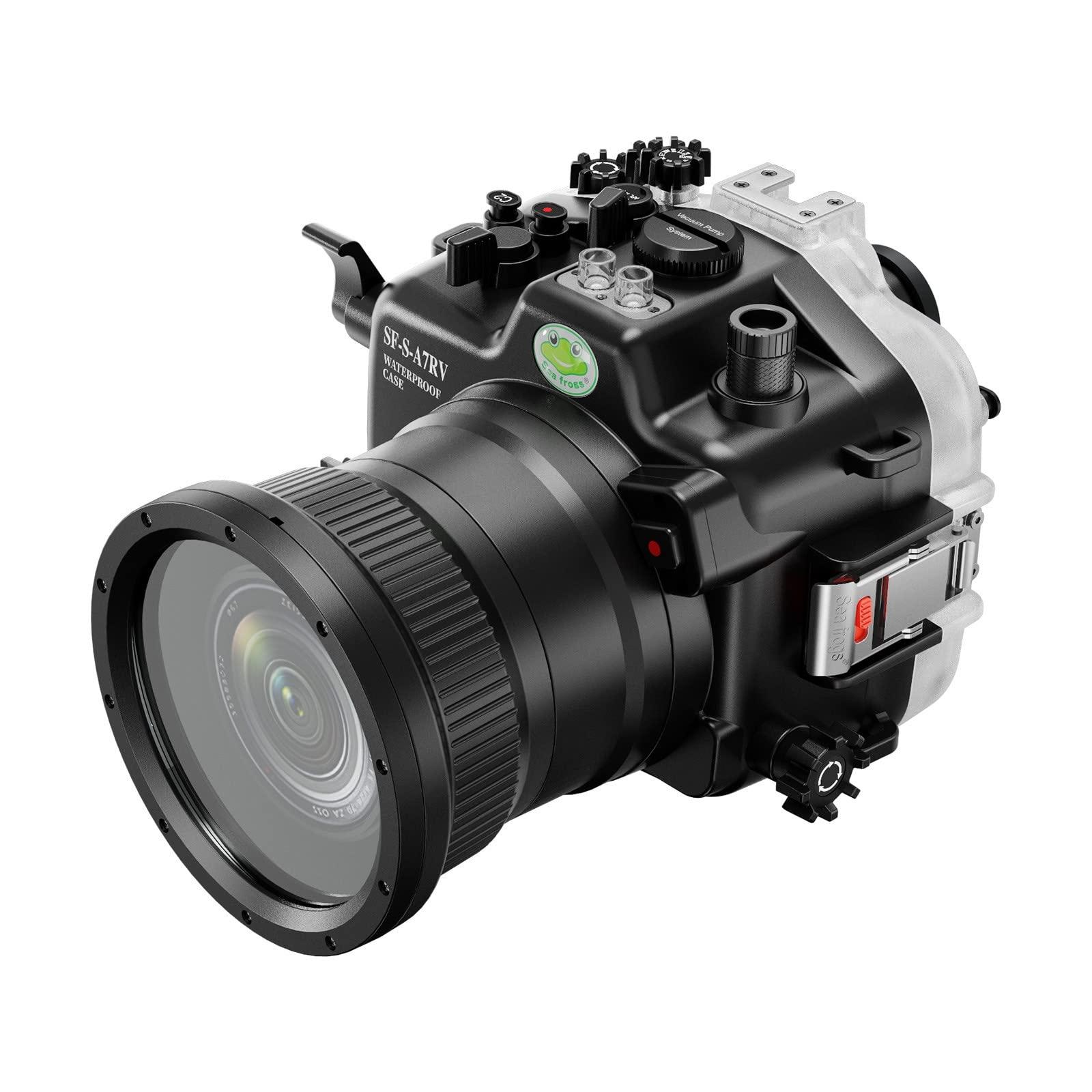 HolaFoto Seafrogs Underwater Housing for Sony A7R V Sony a7r5 [40M/130FT] Waterproof Diving Case for Sony Alpha 7R IV + FE 28-70mm F3.5-5.6, FE 16-35mm F4 ZA OSS Lenses