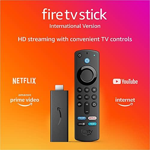 Amazon Fire TV Stick (International Version), HD streaming device, Alexa Voice Remote