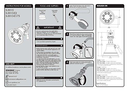 Speakman Speakman Retro S-3015 8-Jet Shower Head, 2.5 GPM, Polished Chrome