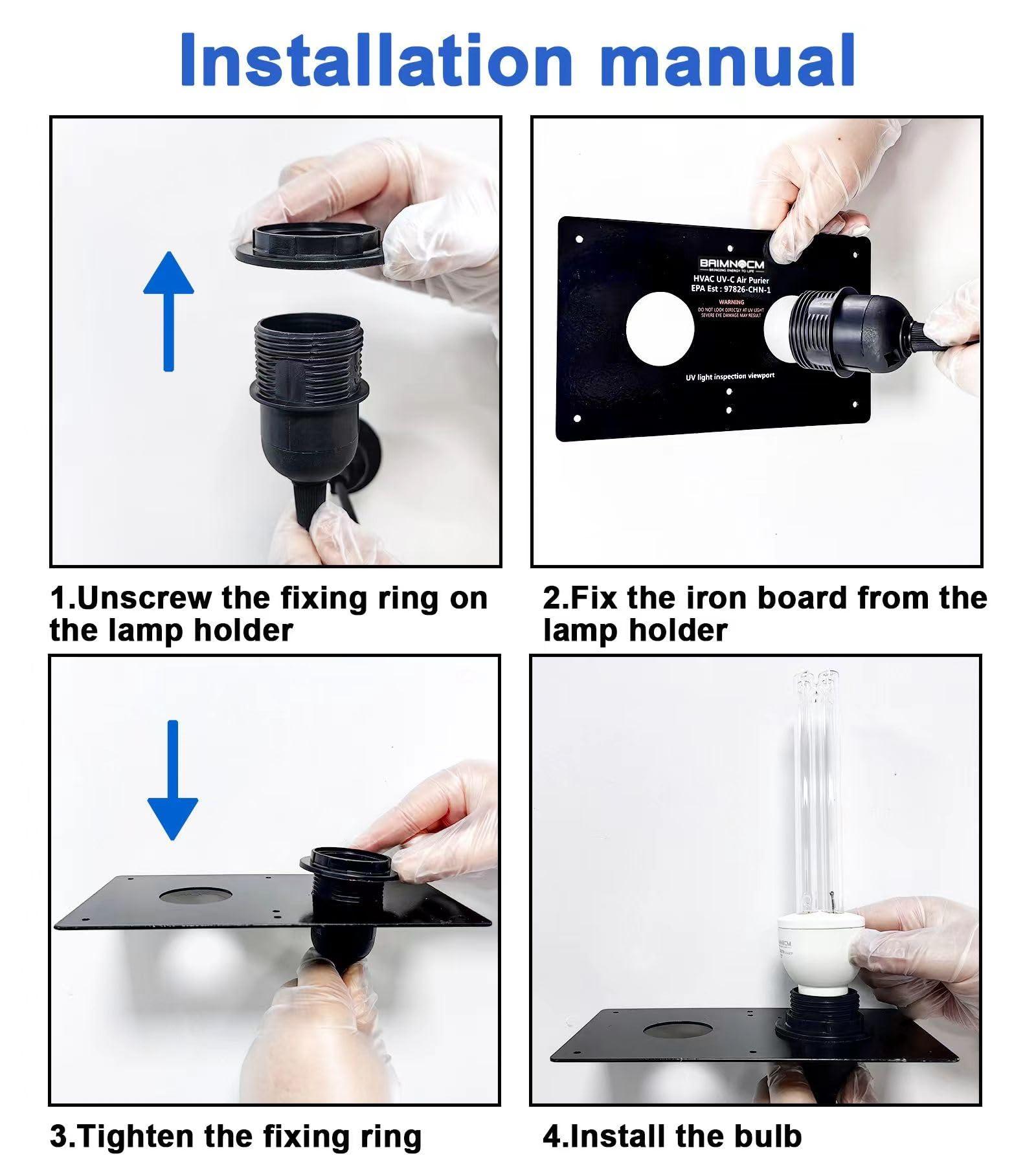 BAIMNOCM 50 Watts Duct Disinfection Uv Light for HVAC, Ac Filter UV-C Lamp, uv lamp for Furnace