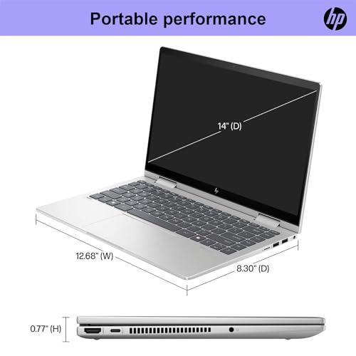 HP HP Envy X360 Business 14" Touchscreen Intel Core 7 2-in-1 Convertible Laptop, 14" FHD 1920 * 1080 Touchscreen, Core 7 150U (Beats Intel i7-14700), 16GB RAM, 2TB SSD, FP Reader, Wi-Fi 6, W11P