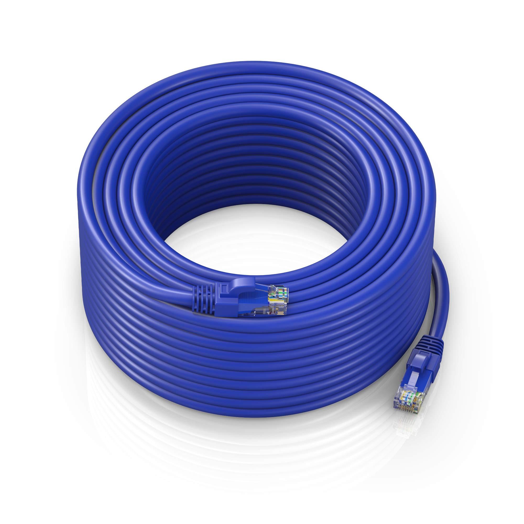 Maximm Maximm Cat 6 Ethernet Cable 250 ft - High-Speed LAN Cable, Internet Cable, Patch Cable, and Network Cable - UTP, 10Gbps, 550MHz Ethernet Cord - Blue