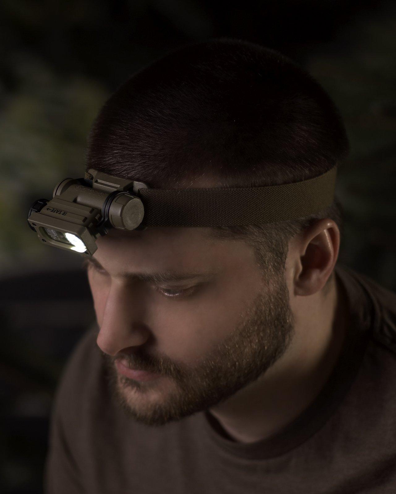 Streamlight Streamlight 14512 Sidewinder 47 Lumens Compact II Military Model Angle Head Flashlight, Headstrap and Helmet Mount Kit