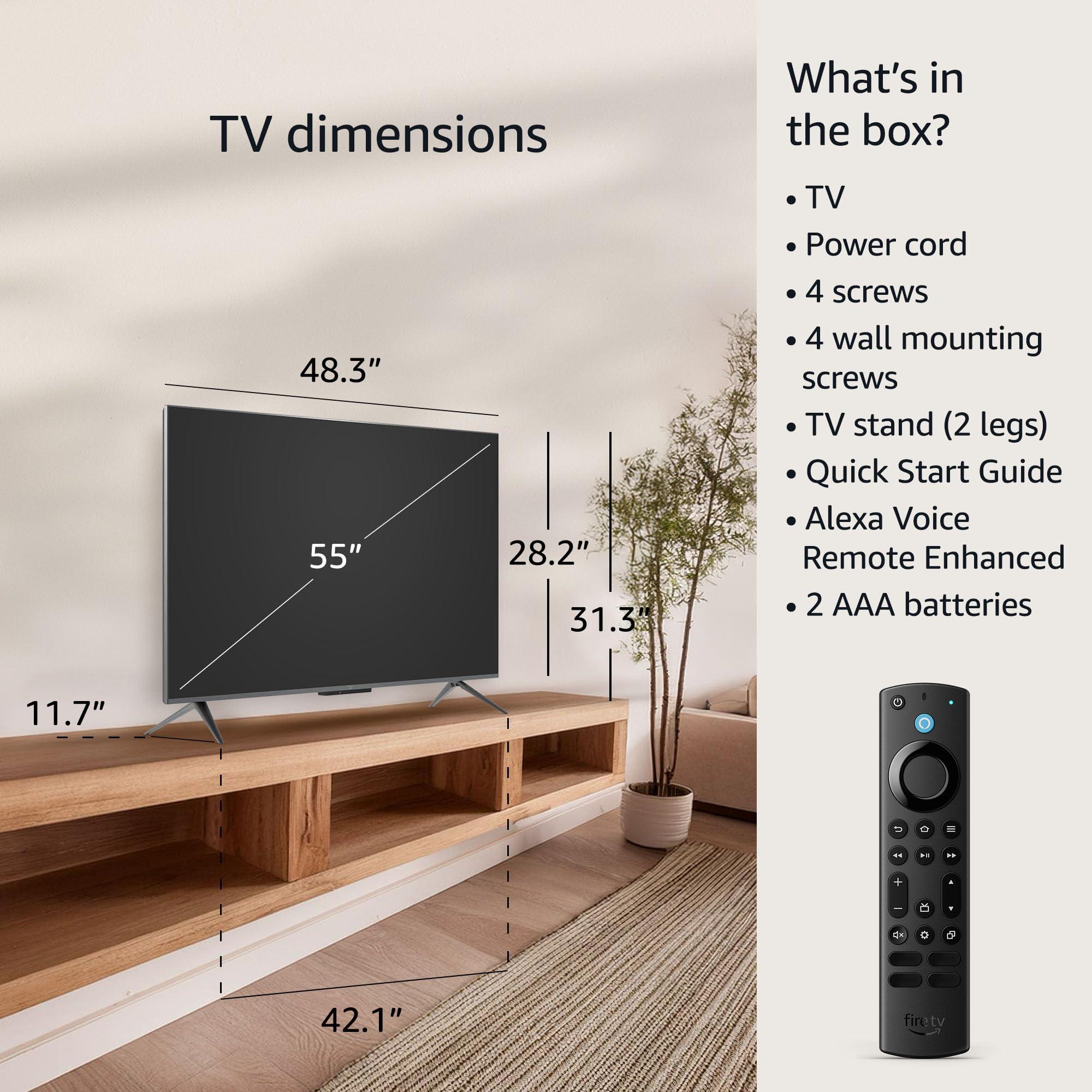 Amazon Amazon Fire TV 55" Omni Mini-LED Series, QLED 4K UHD smart TV, Dolby Vision IQ, 144hz gaming mode, Ambient Experience, hands-free with Alexa, 2024 release