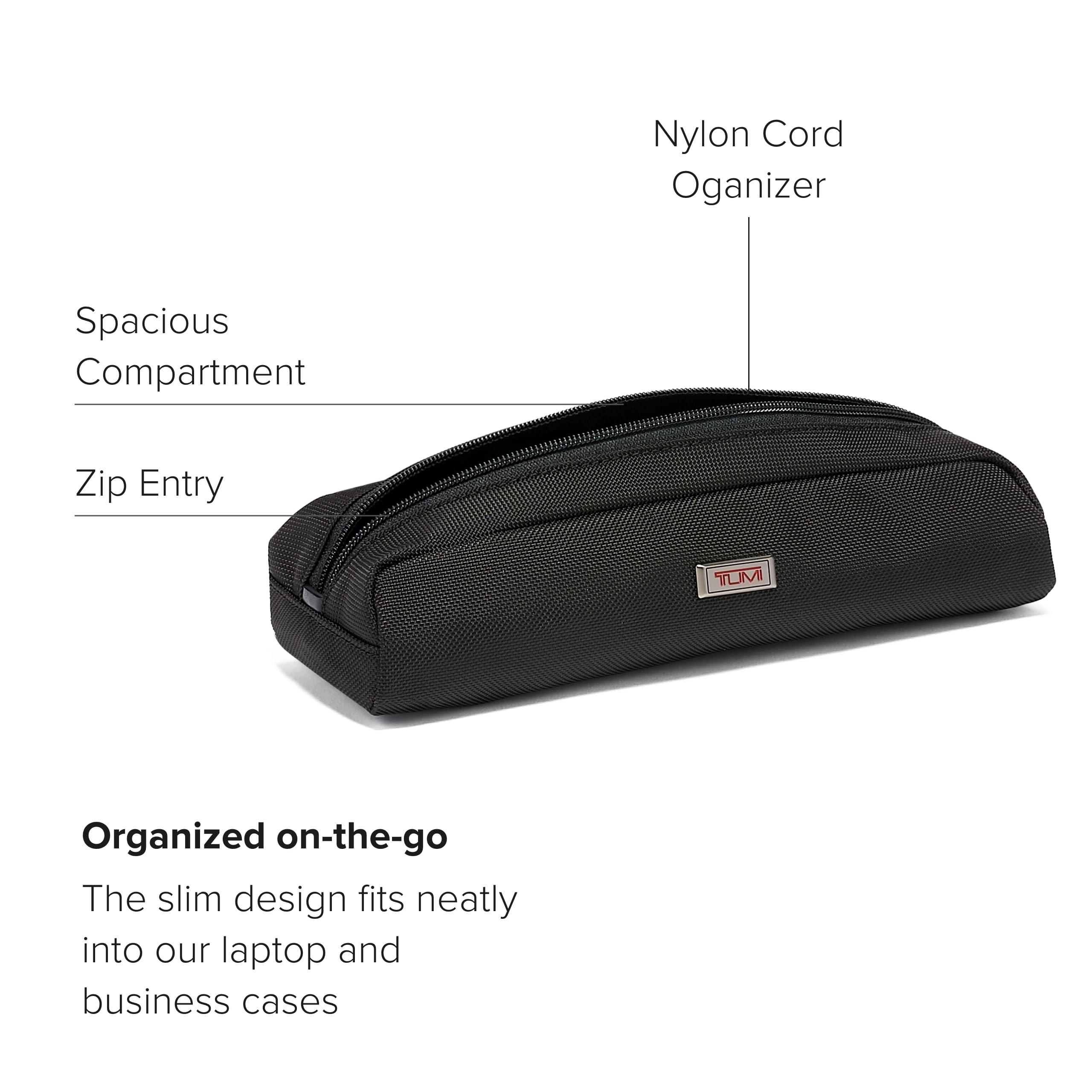 TUMI TUMI - Alpha Electronic Cord Pouch - Travel Tech Pouch Organizer for Cord, Cable, Charger & Accessories - Zip Entry - Black