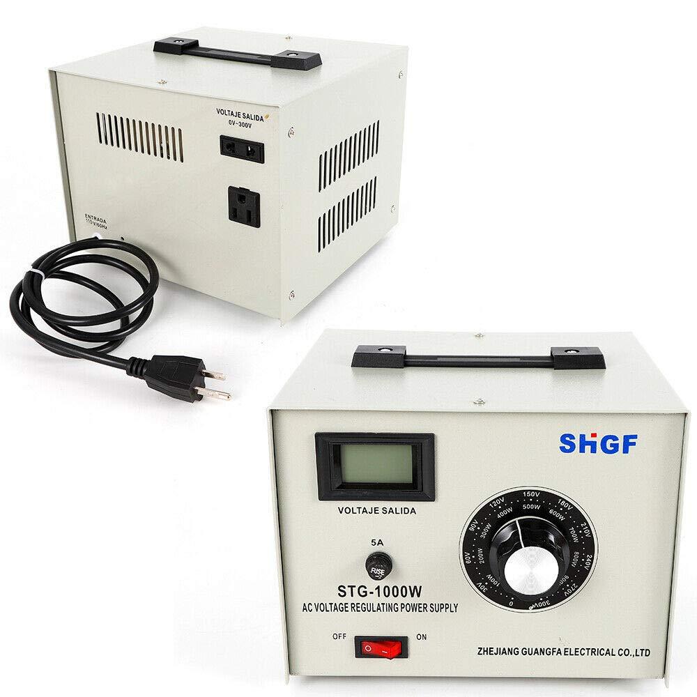 YIYIBYUS STG-1000W Single Phase Autotransformer Transformer, 0-300V AC Variac Autotransformer Voltage Regulator Power Supply 110V