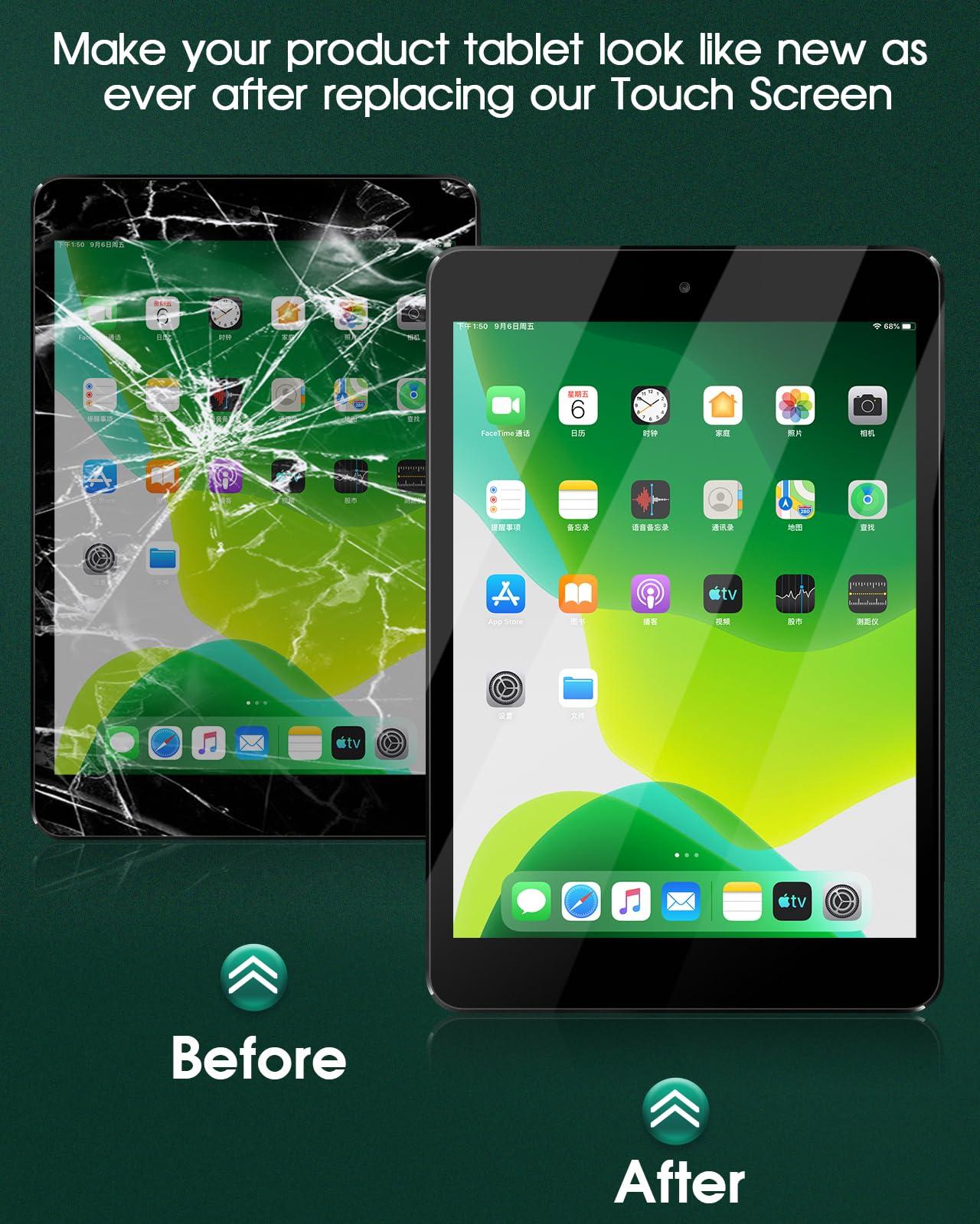 SRJTEK for Asus Transformer Book T100 Screen Replacement for Asus T100TA-C1-GR Digitizer Repair Kits for Asus T100 Touch Screen Replacement 10.1" Black (No Including LCD)