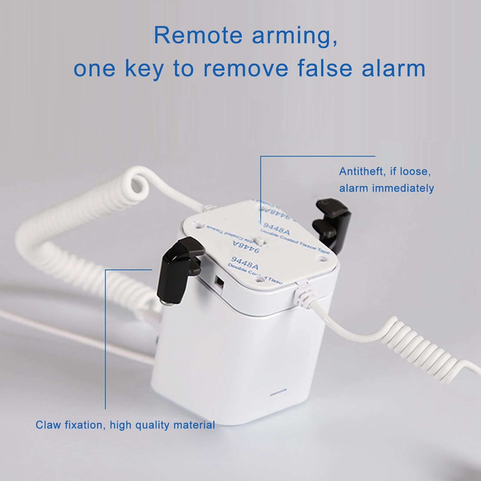 Dioche Antitheft Display Stand, Anti Theft Cell Phone Display Stand, 95120dB Security Alarm, Fast Charging Infrared Remote Control Unlock for Exhibition(for Android Port, Without claw)