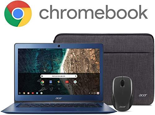 acer Acer Chromebook 14, Intel Celeron N3160, 14" Full HD Display, 4GB LPDDR3, 32GB eMMC, 802.11ac WiFi, Protective Sleeve, Wireless Mouse, CB3-431-C539 (Renewed)