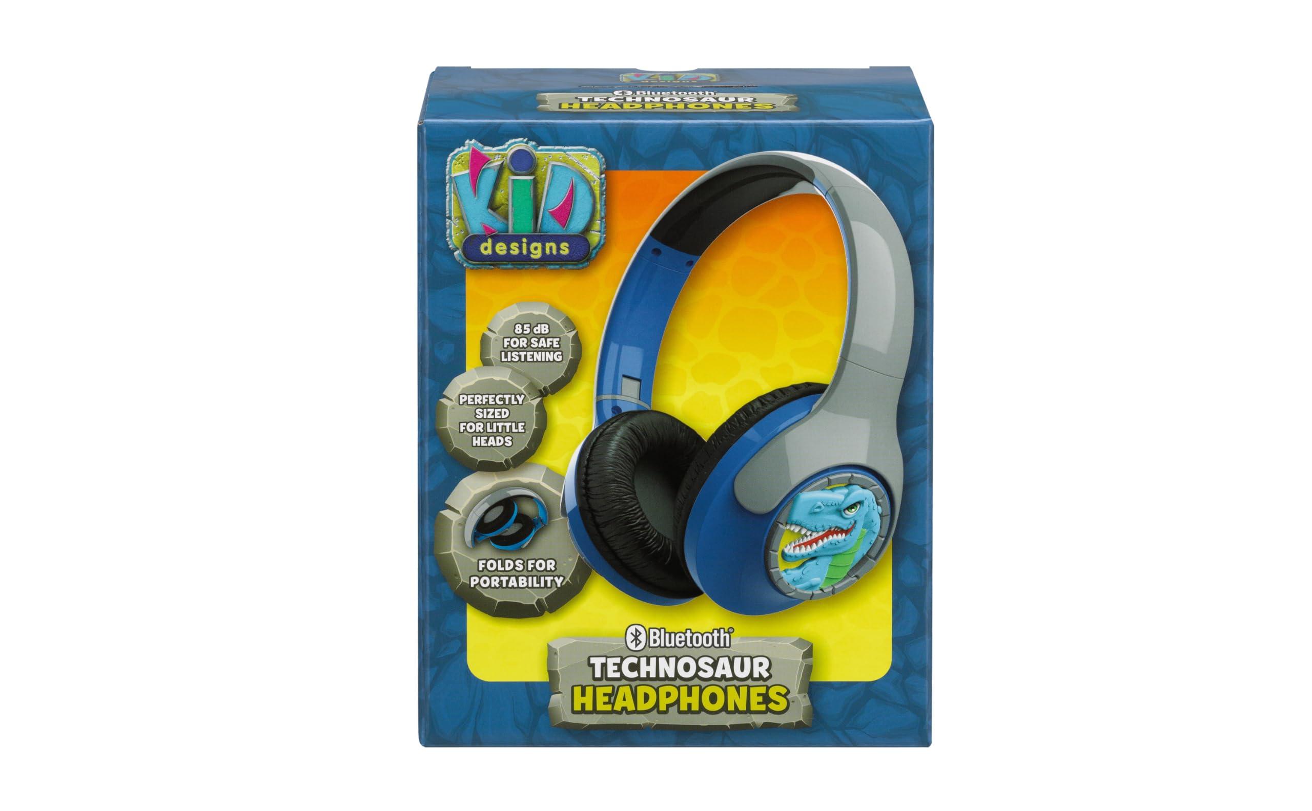 eKids eKids Dinosaur Headphones for Kids, Volume Reduced Bluetooth Headphones for School, Home, or Travel