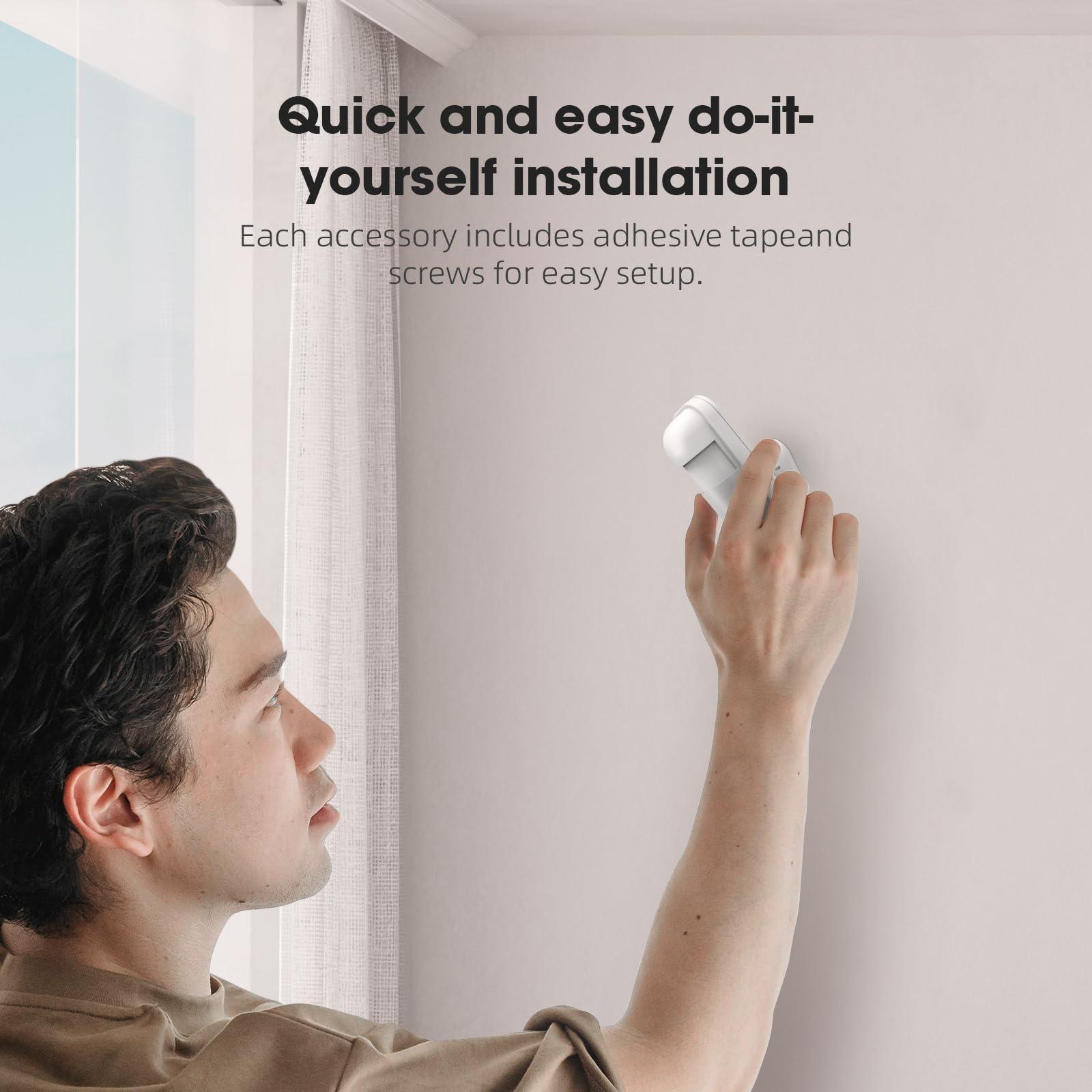 LWOHSI Wireless WiFi Smart Home Security DIY Alarm System with Motion Detector,Notifications with app,Door/Window Sensor, Siren,Compatible with Alexa,NO Monthly Fees