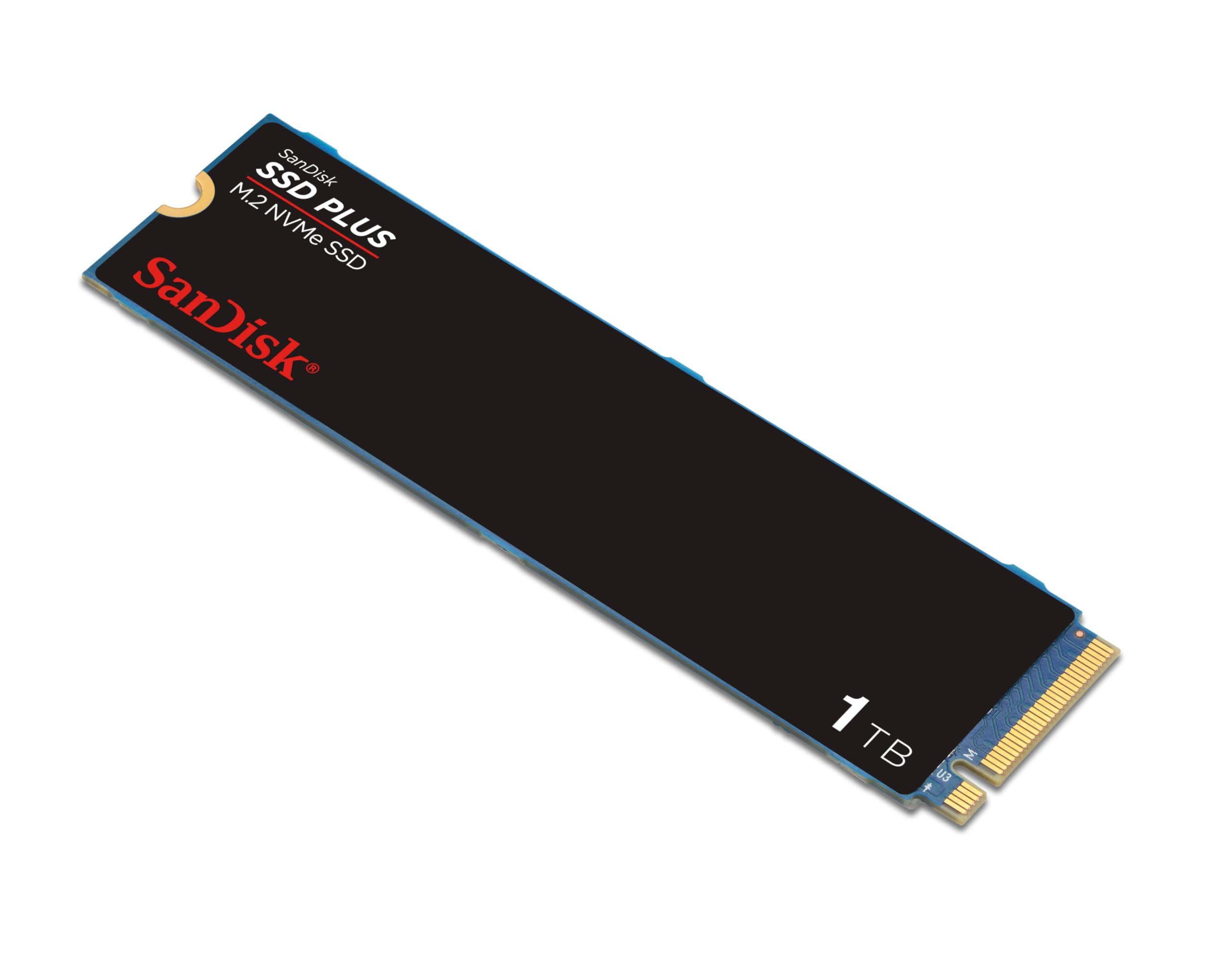 SanDisk SanDisk 1TB SSD Plus M.2 NVMe SSD - PCIE Gen 3.0, Up to 3,200 MB/s - Internal Solid State Drive - SDSSDA3N-1T00-G26
