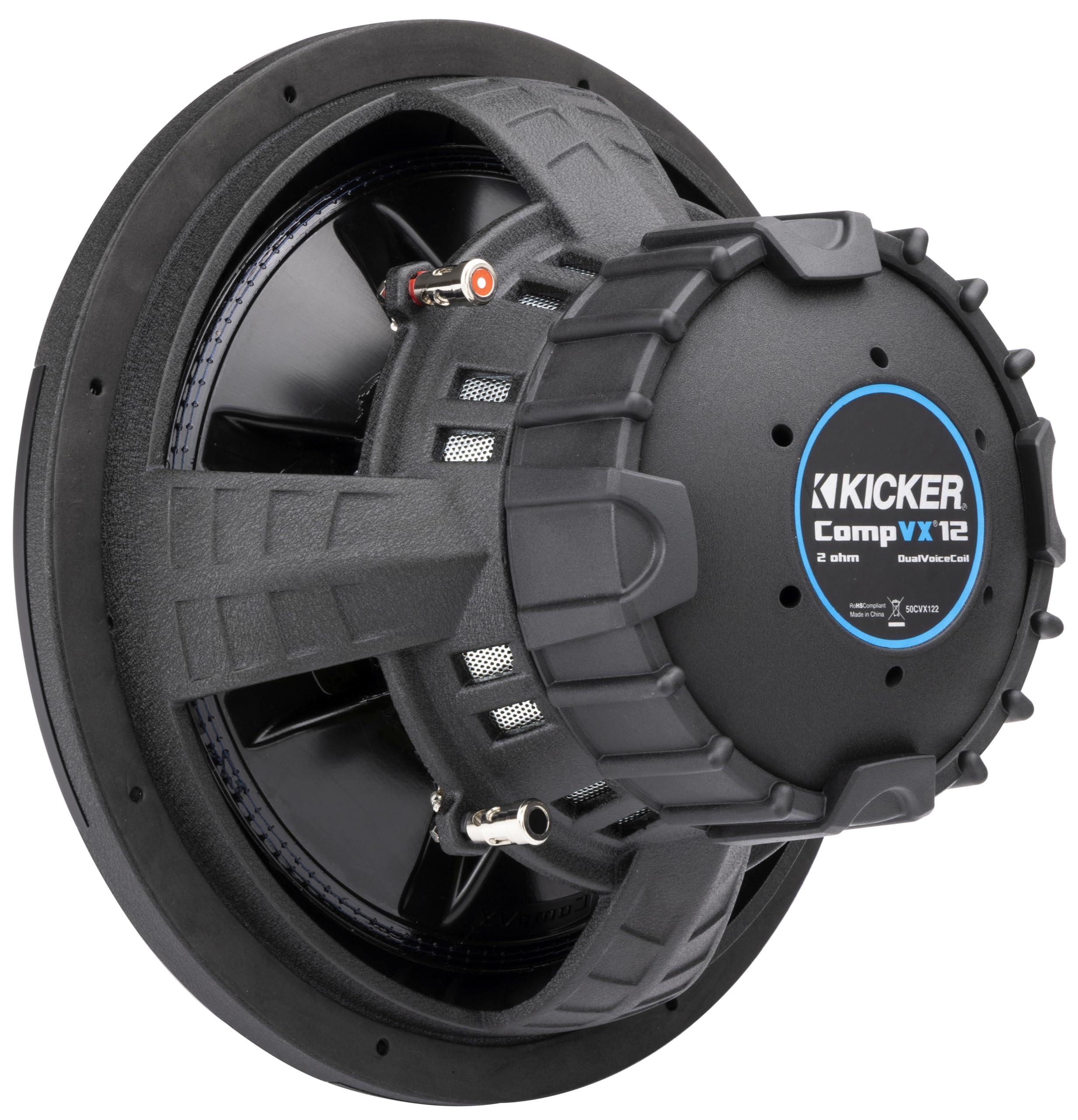 KICKER Kicker 50CVX124 CompVX 12-Inch Subwoofer, Dual 4-Ohm