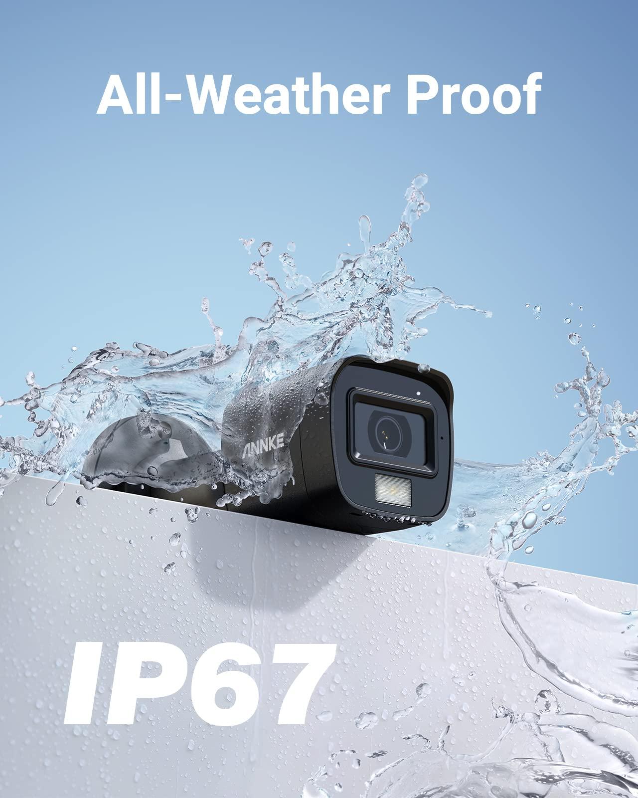 ANNKE ANNKE 32CH 3K Security Camera System, 32 Channel 3K Lite H.265+ Surveillance DVR with AI Motion Detection, 4X 3K 5MP Analog Bullet Cameras, Smart Color Night Vision, Built-in Mic, IP67, 8TB HDD