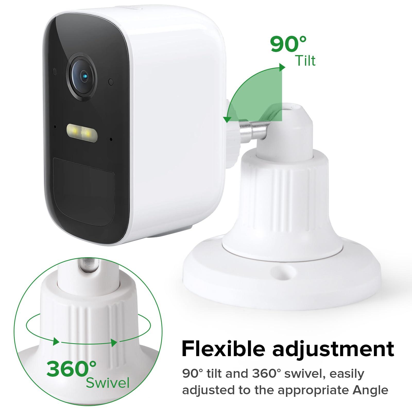 wochel 2Pack Security Camera Mount Compatible with eufy Solocam S220/C210, eufyCam 2C/2C Pro, 3/S330, 3C/S300, Easy to Install, Adjustable Camera Wall Mount with Stable and Firm Materials