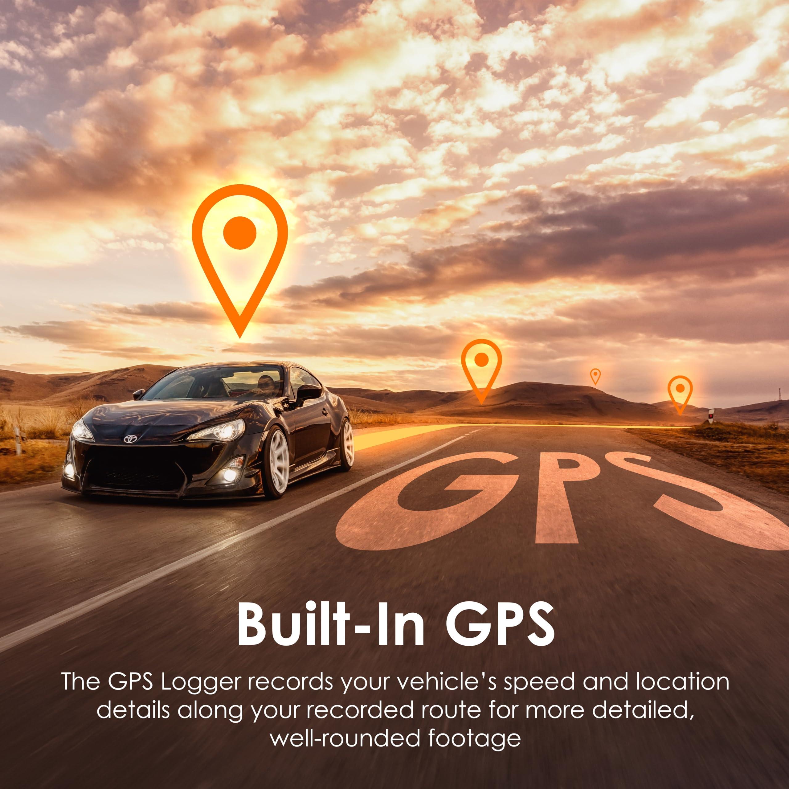 RexingUSA RexingUSA V1P SE 4K Dual Dash Cam w/GPS, Wi-Fi & 2pcs-CPL Filter | 512GB Support | Front 2160p, Rear 1080p | 170 Angle | G-Sensor | WDR | Loop Record | Parking Monitor | 64GB Memory Card Included