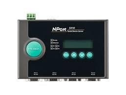 Moxa MOXA NPort 5410 w/Adapter - 4 Ports RS-232 Serial Device Server, 10/100 Ethernet, DB9 Male