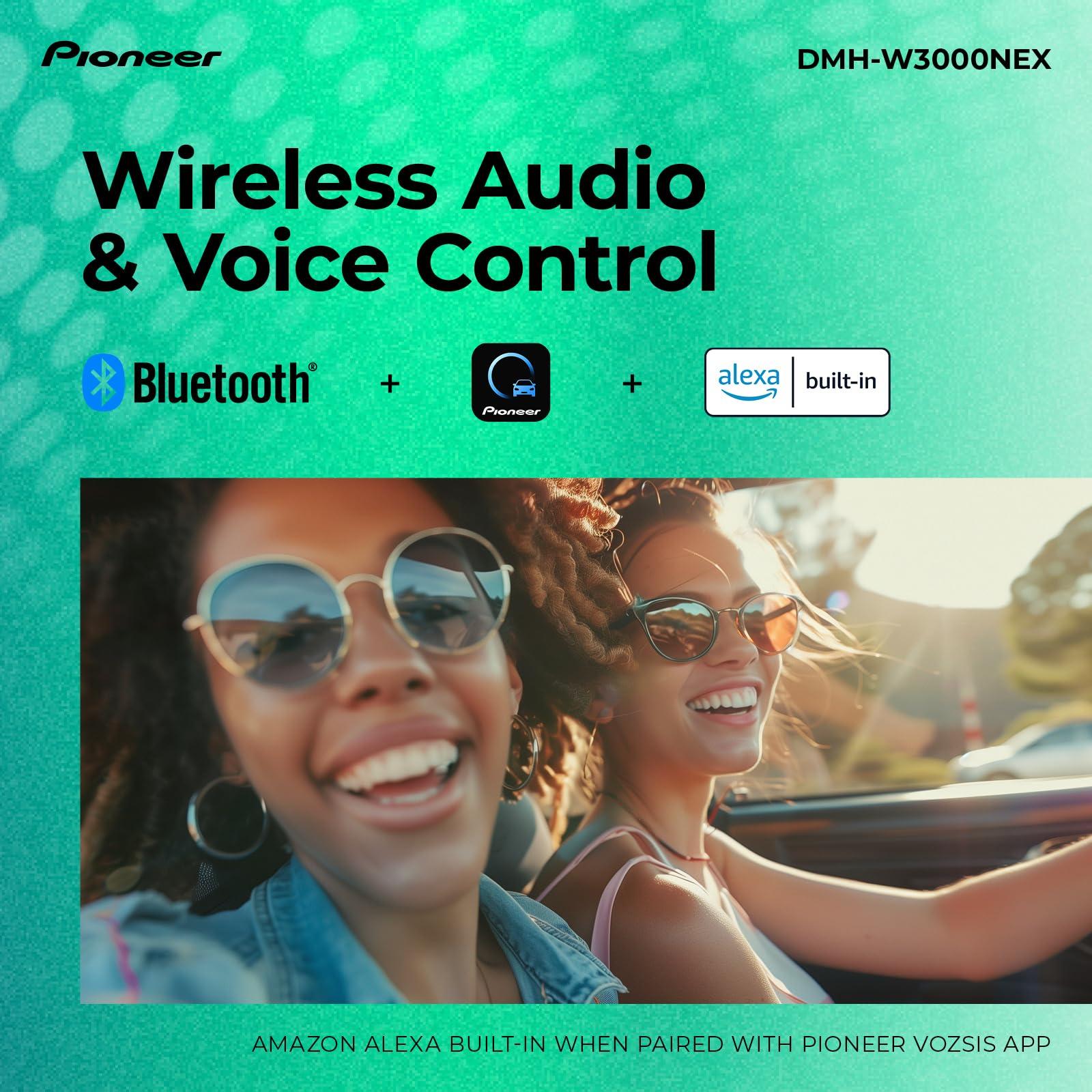 Pioneer Pioneer DMH-W3000NEX 6.8" Double Din Multimedia Digital Media Receiver, Wireless Apple CarPlay and Android Auto, Bluetooth, Backup Camera Compatible, Touchscreen, One Touch Navigation