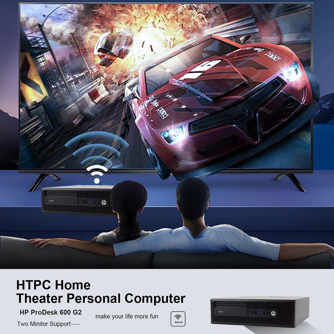 HP HP ProDesk 600 G2 Small Form Factor i7 Desktop Computer,16GB Ram,256GB SSD,Business SFF PC + 2TB HDD Built-in WiFi DVD-RW VGA DP Dual Monitor Support Wireless K&M+TJJ Mouse Pad (Renewed)