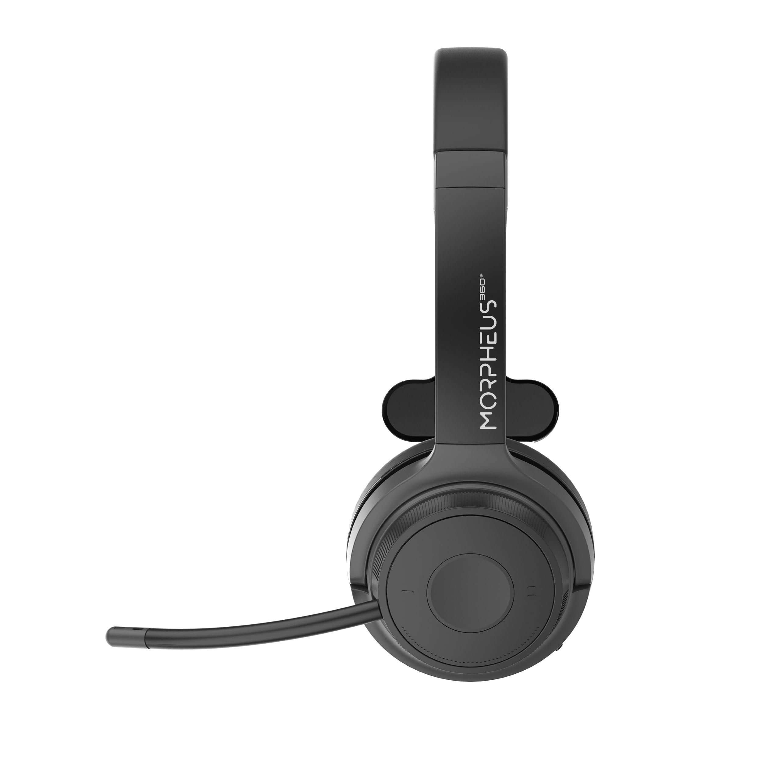 Morpheus 360 Morpheus 360 Advantage Wireless Mono Headset with Detachable Boom Microphone HS6200MBT, Bluetooth Headphones, UC Compatible, 30H Playtime, Black