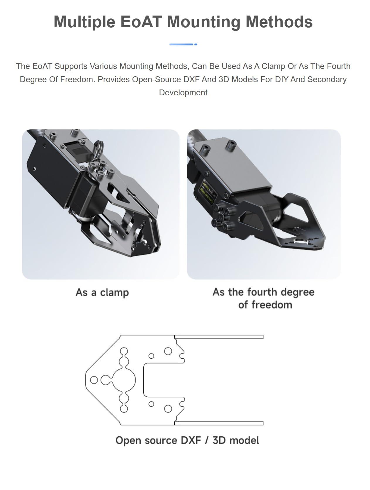 TUOPUONE High-Torque Serial Bus Servo Desktop Robotic Arm Kit Based On ESP32 4-DOF Supports Flexible Expansion and Secondary Development