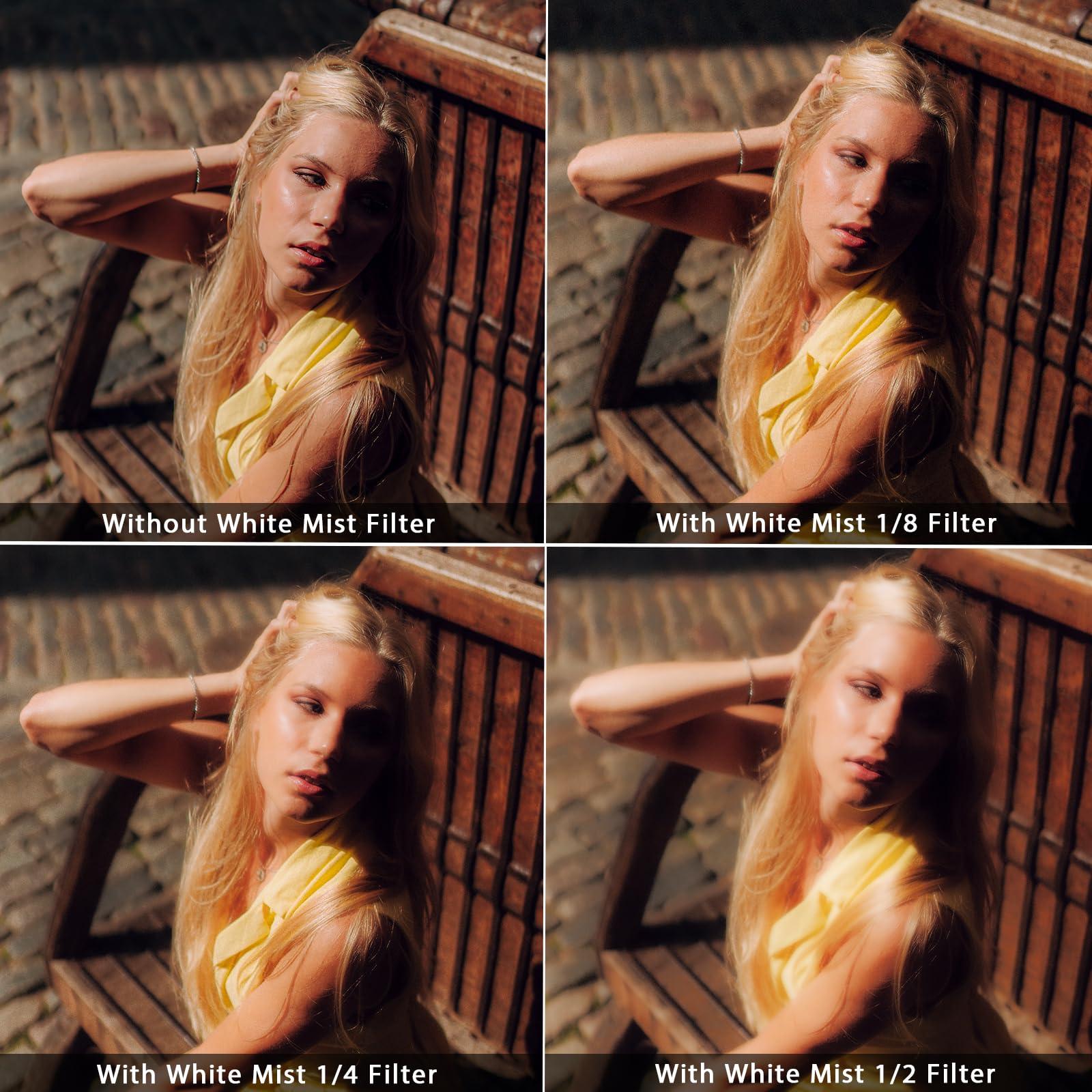 H&Y H&Y 77mm White Mist Filter Lens Filter Mist White 1/4 Diffusion Filter Camera Lens Filter Dreamy Fog Effect with Magnetic Adapter Ring, EVO Series