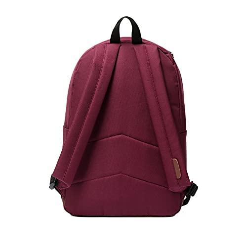 VASCHY VASCHY Unisex Classic Lightweight Water-resistant Campus School Backpack for Women Travel BackPack Burgundy Fits 15.6Inch Laptop