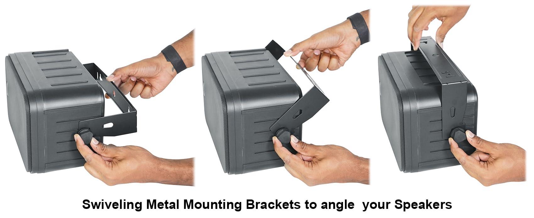 Rockville Rockville Bundle: (5) 2 HP65S-8 Black 6.5" Indoor/Outdoor Swivel Home Theater Speakers 8-ohm (5 Items)