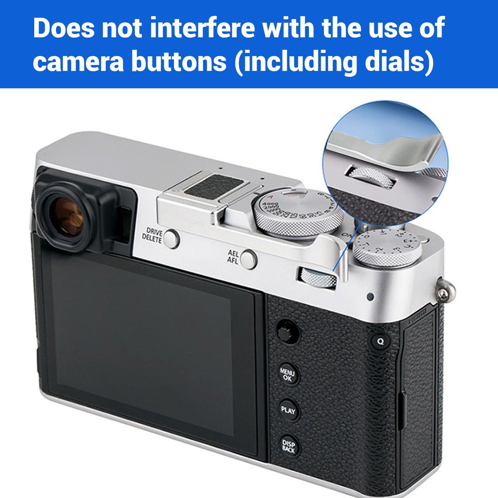 Gugxiom Metal Thumb Up Grip for X100VI X100V X100F XE3 XE4, Hot Shoe Thumb Up Rest Hand Grip, for Comfortable & Secure Hand Hold (Silver)