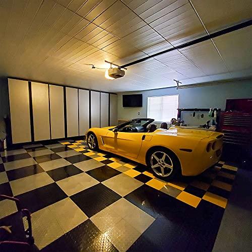 A La Maison Ceilings A La Maison Ceilings R104 Bead Board Foam Glue-up Ceiling Tile (21.6 sq. ft./Case), Pack of 8, Plain White