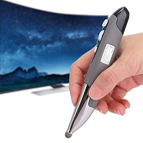 Locadence Locadence Wireless Pocket Pen Mouse, Ergonomic Design 3 Step DPI Adjustment USB Computer Stylus Capacitive Pen with Base and 2 Adapter, Plug and Play (Silver Gray)
