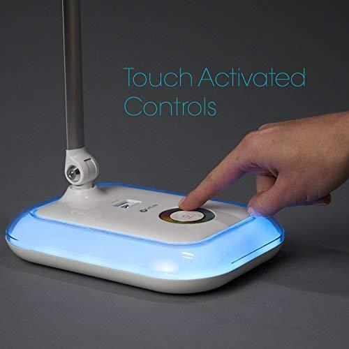 OttLite OttLite Glow LED Desk Lamp with USB Charging Port - Portable, Adjustable, Desk Light,White