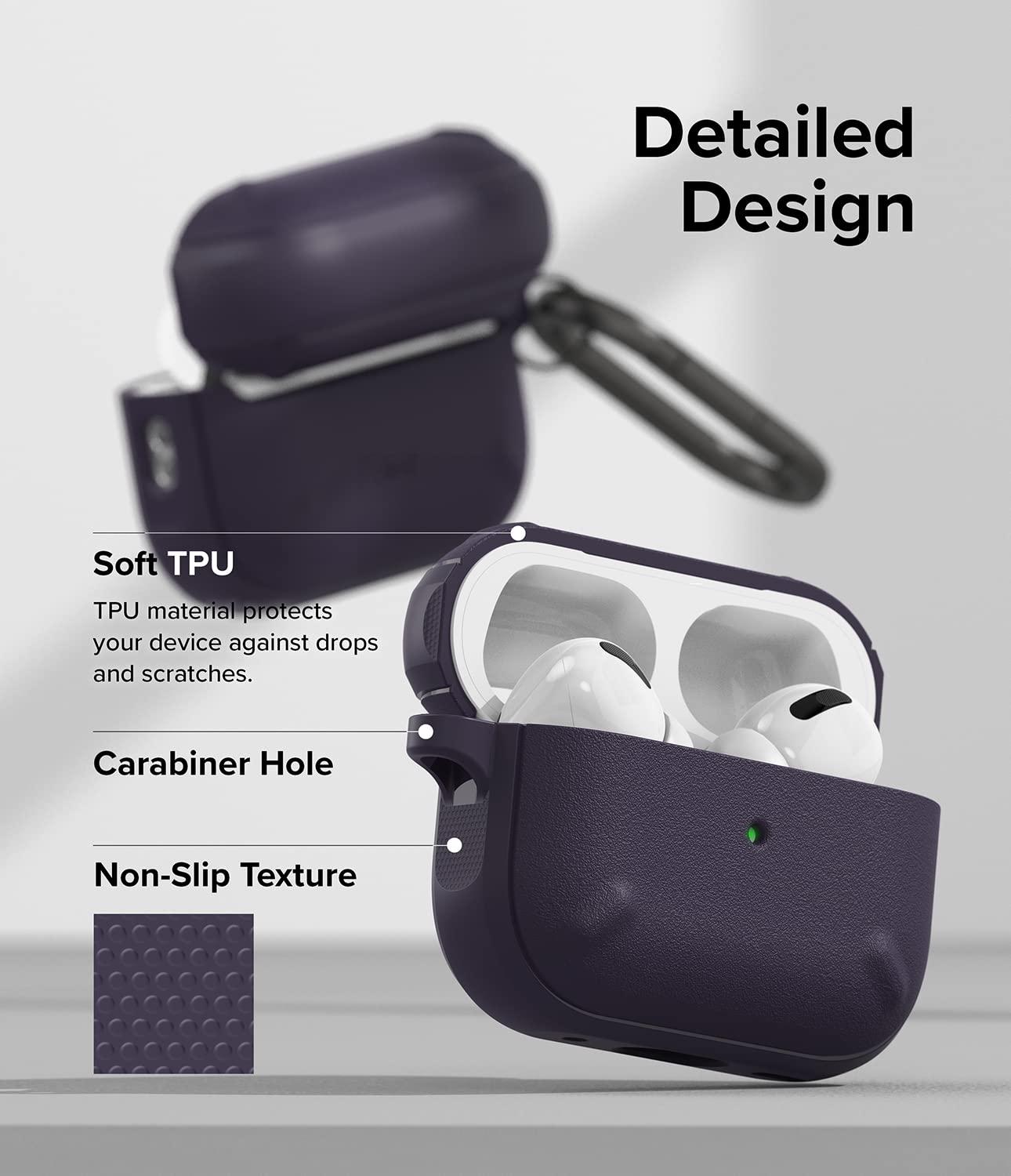 Ringke Ringke Onyx [Feels Good in The Hand] Compatible with AirPods Pro 2nd Generation Case, Anti-Fingerprint Technology Prevents Oily Smudges Non-Slip Enhanced Grip - Deep Purple