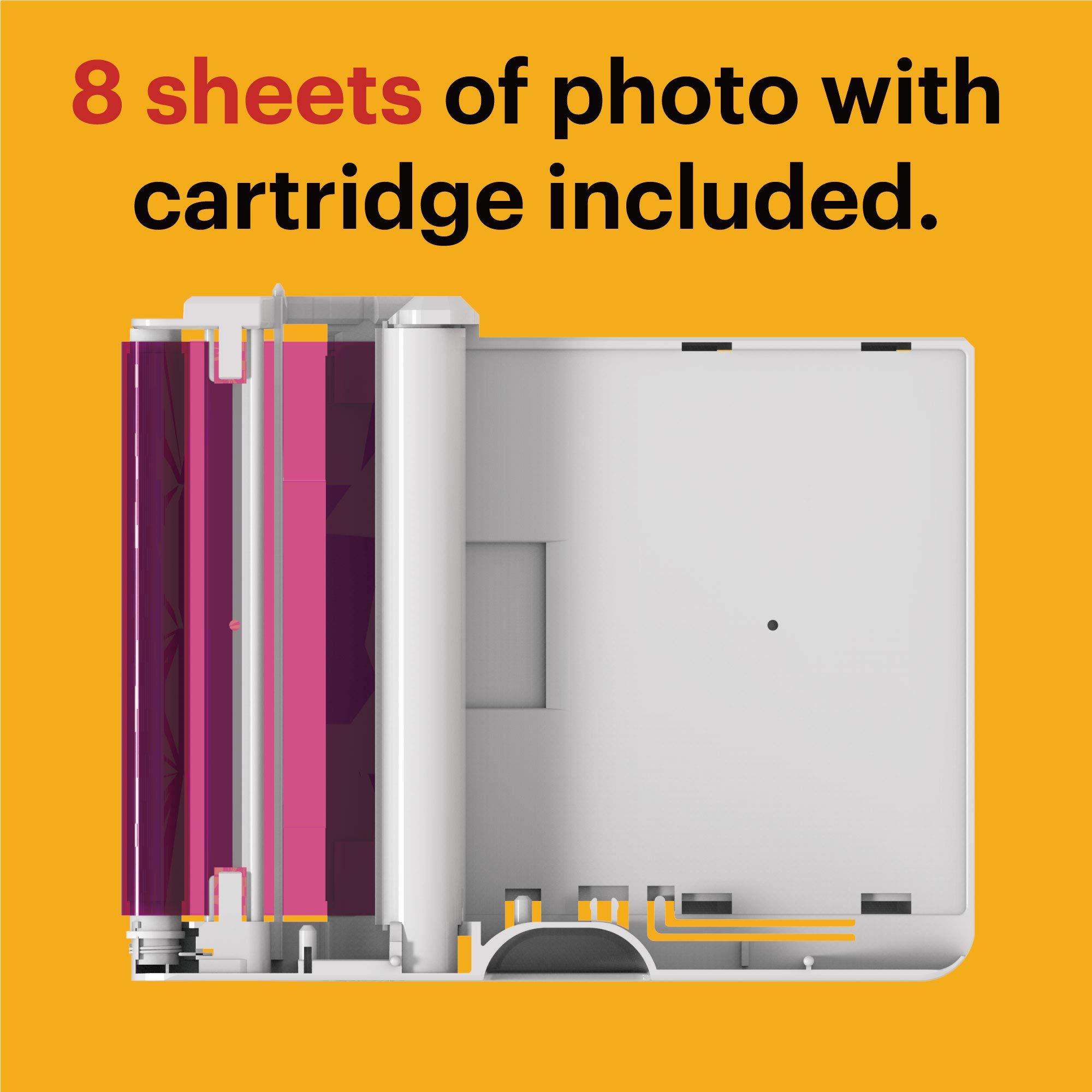 KODAK KODAK All-New Mini 3 Square Instagram Size Bluetooth Portable Photo Printer with 4PASS Technology - White