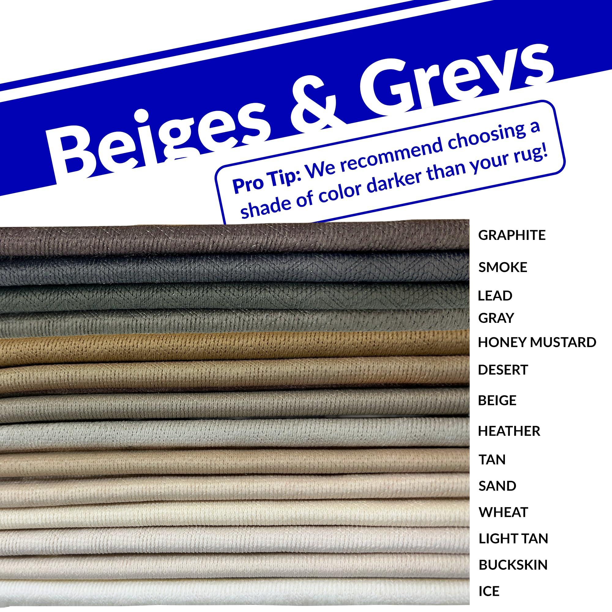 Instabind Carpet Binding by Instabind - Regular Style, Carpet Edge Binding, Rug Binding for Edges, Ideal for Area Rugs, Durable Hold, DIY Carpet Binding, Carpet Finishing Edge - Smoke, 54 ft Rolls