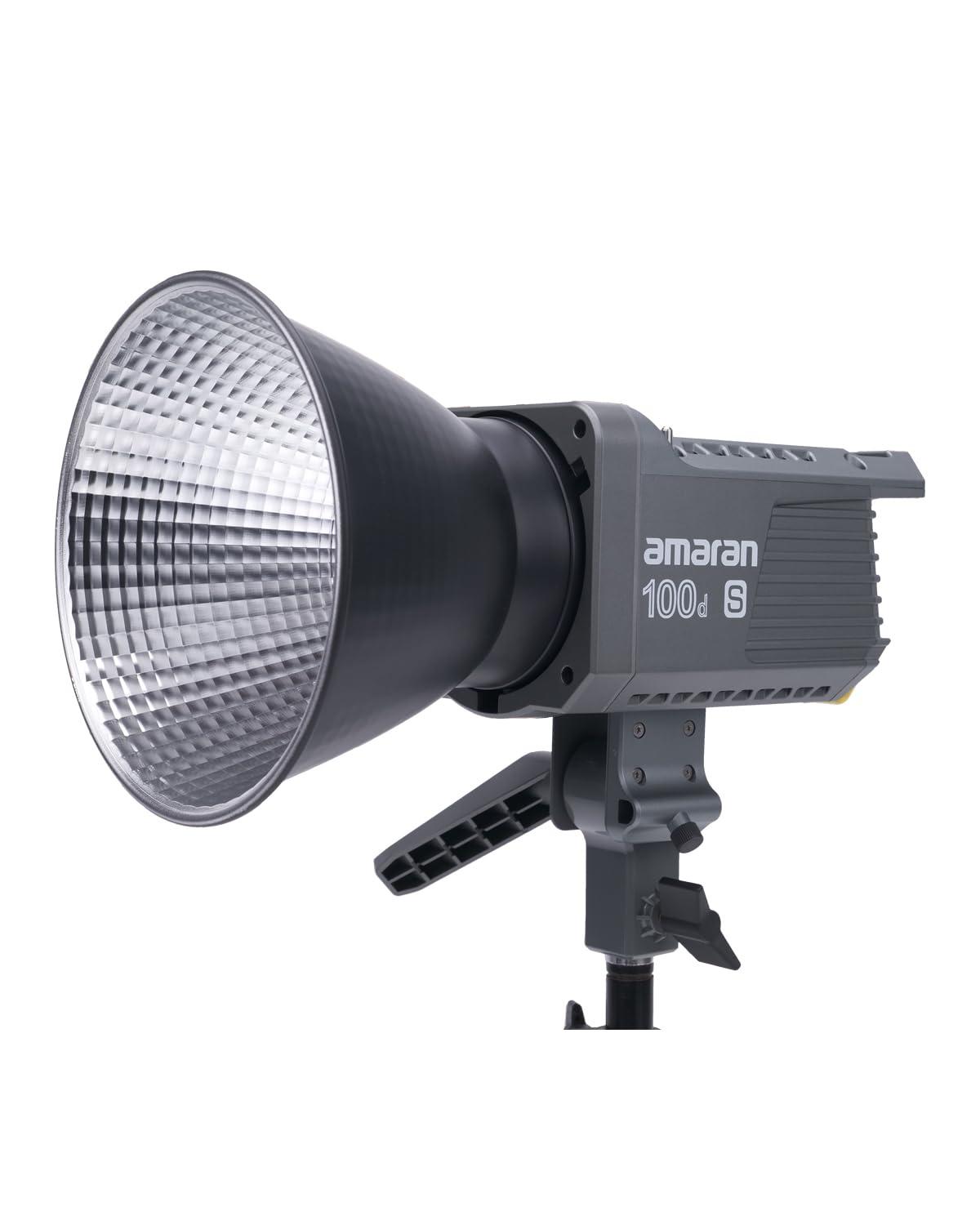 Aputure Amaran 100dS LED Video Light, amaran 100d Upgrade App Control 8 Pre-Programmed Lighting Effects DC/AC Power Supply Photography Shooting Light