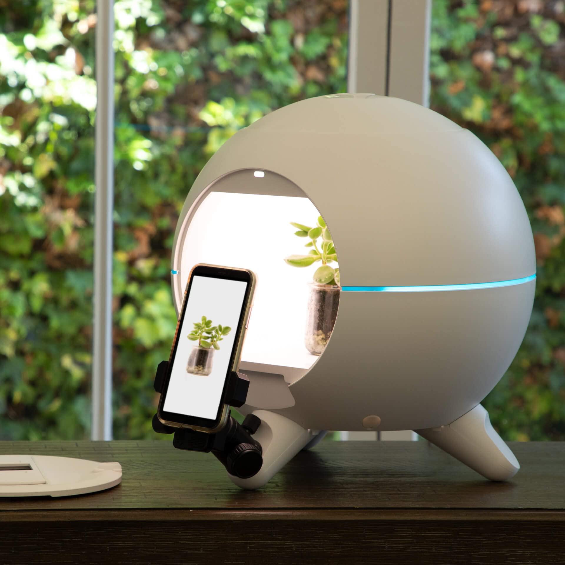 ORANGEMONKIE Foldio360 Smart Dome with Mount Kit (Smart Lightning Turntable with Built-in LED Light, Turntable and Phone Mount Kit | Auto Shooting 360 Degree Images and Video)