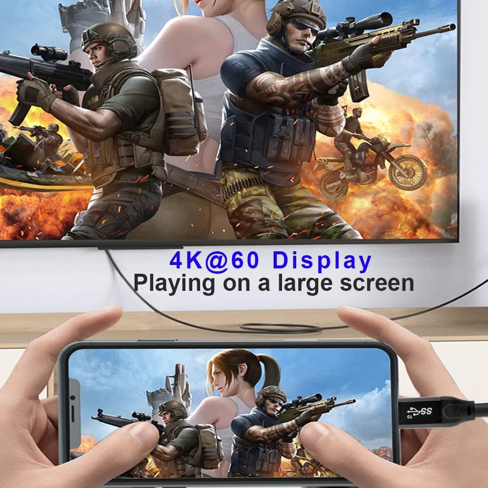 QCEs QCEs USB C 3.1 Gen 2 Cable 15Ft, USB C to C Cable 100W PD Charging 4K Video, 5Gbps Data for Thunderbolt 3/4 Port Compatible with MacBook Pro/Air, Mac Mini, iPhone 15, Galaxy S23, Quest 2