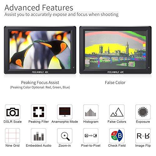 FEELWORLD FEELWORLD T756 7 Inch 4K HDMI Full HD 1920x1200 IPS On Camera Field Monitor